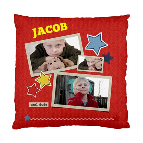 Jacob Cushion Case By Nicole Nalley Back