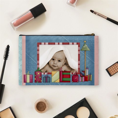 Baby s First Christmas Cosmetic Bag By Catvinnat Back