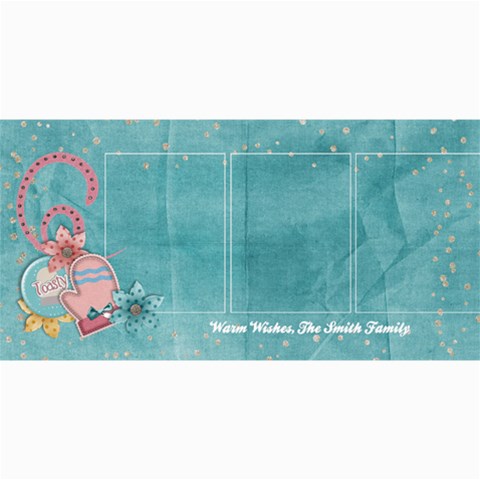 Warm Wishes/toasty/mitten 4x8 Holiday Photo Card By Mikki 8 x4  Photo Card - 8