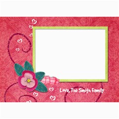 5x7 Pink Poinsettia Holiday Card By Mikki 7 x5  Photo Card - 1