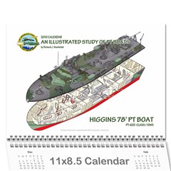 2010 PT Boat Calendar - Higgins-631-01 - Wall Calendar 11  x 8.5  (12-Months)