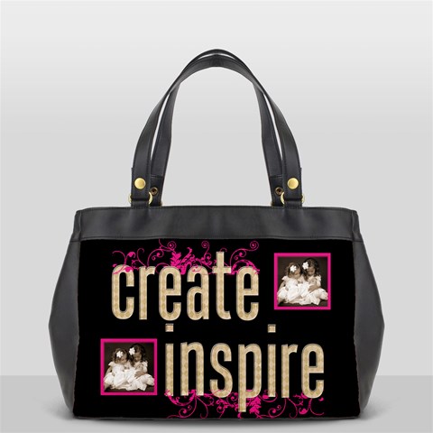 Dream Create Inspire Oversized Office Bag By Catvinnat Back