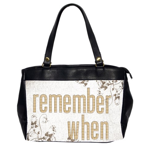 Remember When Heritage Oversized Office Bag By Catvinnat Front