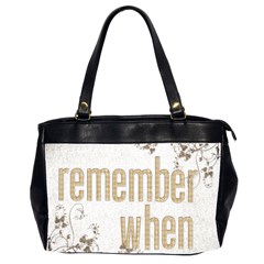 Remember When Heritage Oversized Office Bag By Catvinnat Front