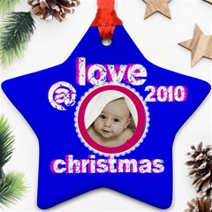 love @ christmas  2010 star ornament - Ornament (Star)