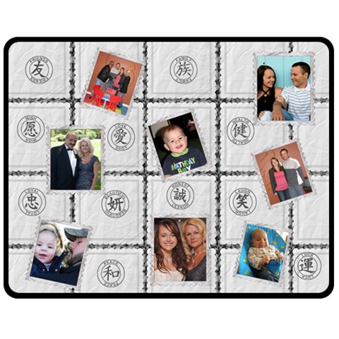 Family, Friends Memory Medium Fleece Blanket By Lil 60 x50  Blanket Front