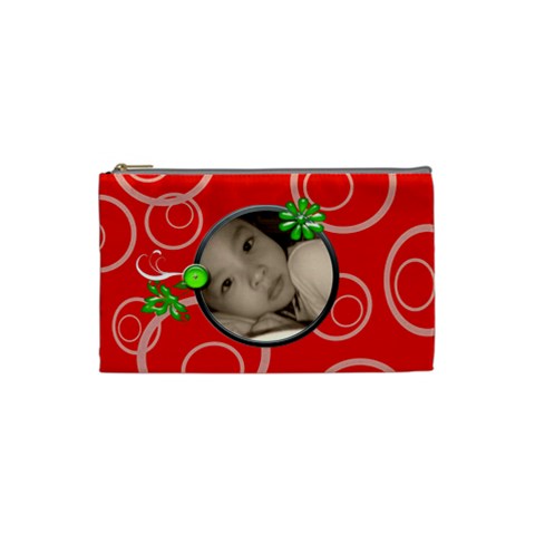 Red Custom Cosmetic Bag Front
