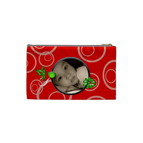 Red Custom Cosmetic Bag Back