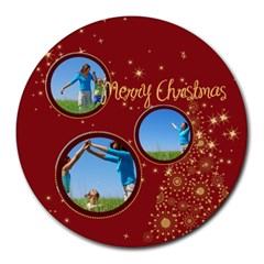 xmas - Collage Round Mousepad