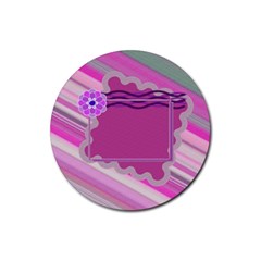 Flower - Rubber Round Coaster (4 pack)