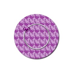 Family pictures 1 - Rubber Round Coaster (4 pack)