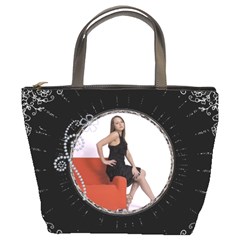 Black Splash Bucket bag