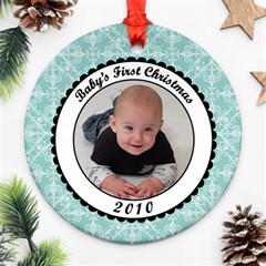 jaxon 1st christmas - Ornament (Round)