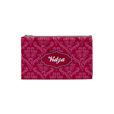 Pink Small Cosmetic Bag By Klh Front