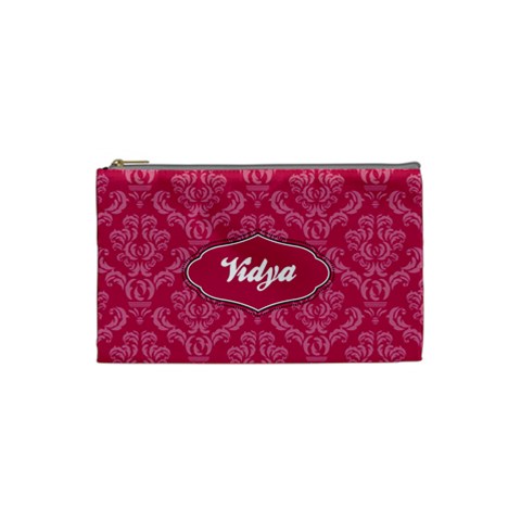 Pink Small Cosmetic Bag By Klh Front