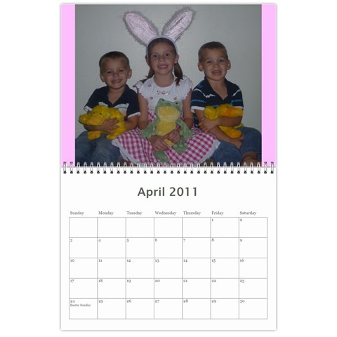 Chris Calendar By Kayla Apr 2011