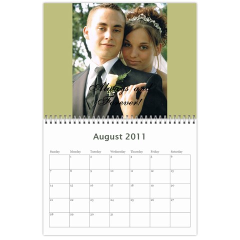Chris Calendar By Kayla Aug 2011
