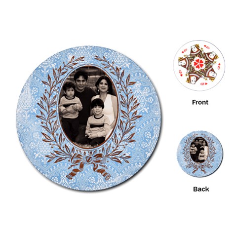 Blue Victorian Playing Cards By Ivelyn Front