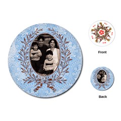 blue victorian playing cards - Playing Cards Single Design (Round)