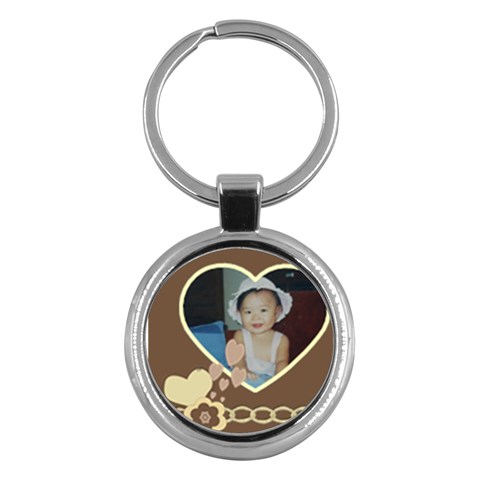 Custom Round Key Chain Front