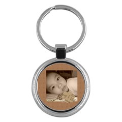 Custom Key Chain Round - Hugs & Kisses