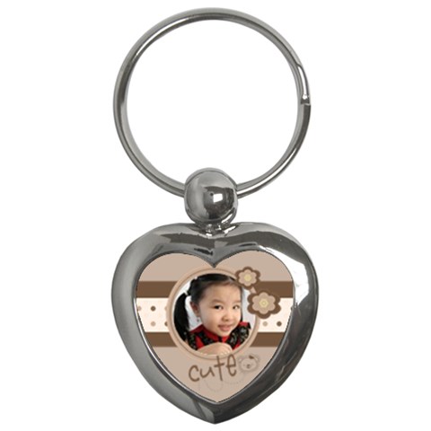 Custom Key Chain Heart Front