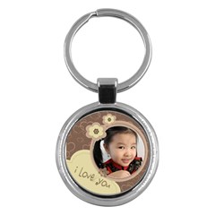 Custom Key Chain Round - I Love You