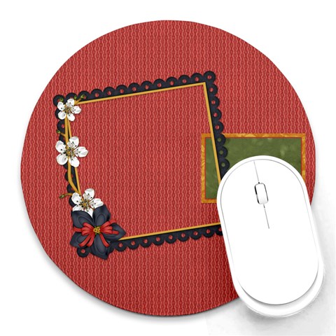 Gypsy Fall Mousepad Round By Lisa Minor Front