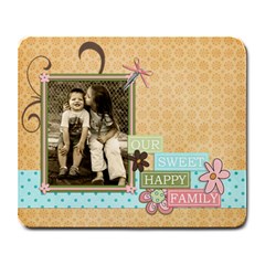 happy family  mouse pad 2 - Large Mousepad