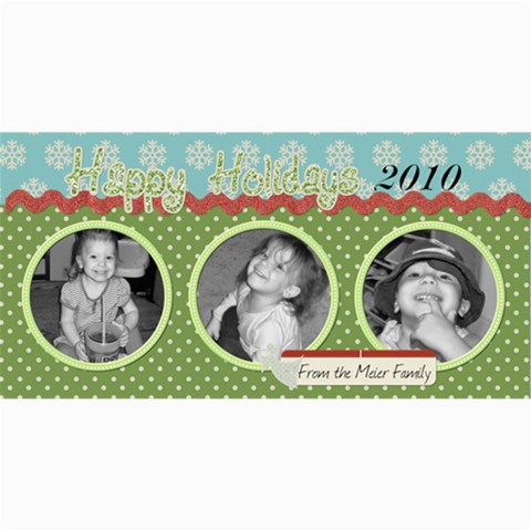 Happy Holidays 2024 Photo Card By Martha Meier 8 x4  Photo Card - 8