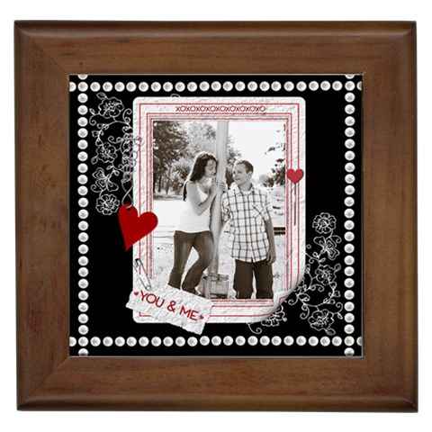 You & Me Framed Tile By Lil Front