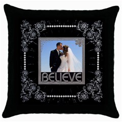 Believe Throw Pillow (5 styles) - Throw Pillow Case (Black) Believe Throw Pillow (5 styles) - Throw Pillow Case (Black)