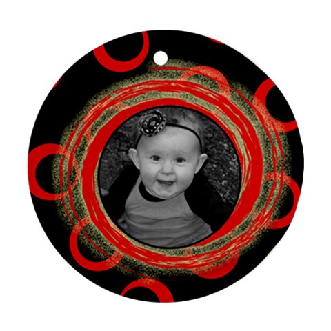 Red Wild Ornament By Amanda Bunn Front