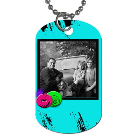 Turquoise Singe Photo Dogtag By Amanda Bunn Front