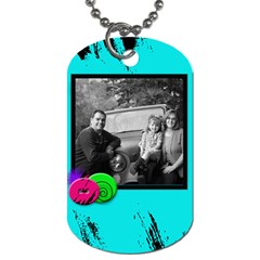 Turquoise singe photo Dogtag - Dog Tag (One Side)