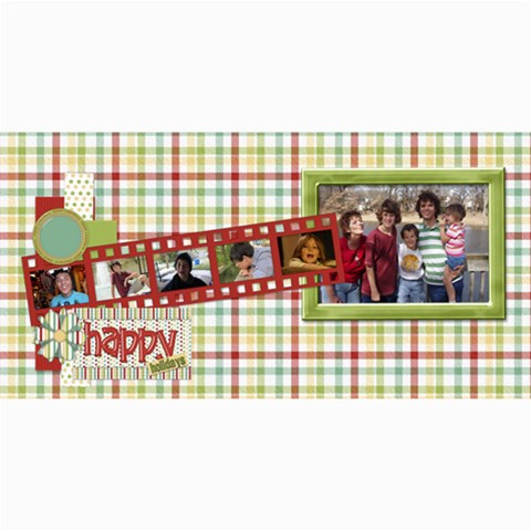 Happy Holidays 8x4 Card 1004 By Lisa Minor 8 x4  Photo Card - 1