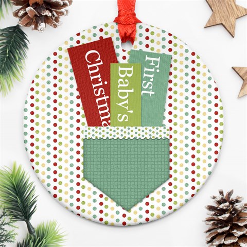 Happy Holidays Baby s First Christmas Ornament 1001 By Lisa Minor Back