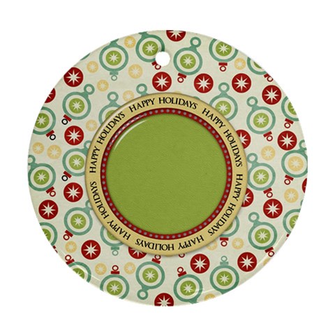 Happy Holidays Ornament 1001 By Lisa Minor Back