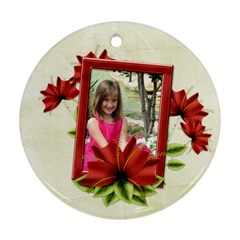 Happy Holidays Ornament 1006 - Round Ornament (Two Sides) Happy Holidays Ornament 1006 - Round Ornament (Two Sides)