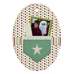 Happy Holidays Ornament-oval 1001