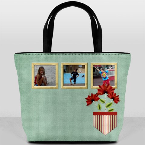 Happy Holidays Bucket Bag 1001 By Lisa Minor Back