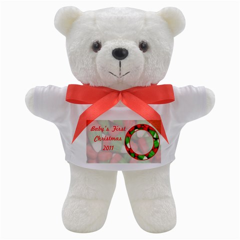 Baby Christmas Teddy By Patricia W Front