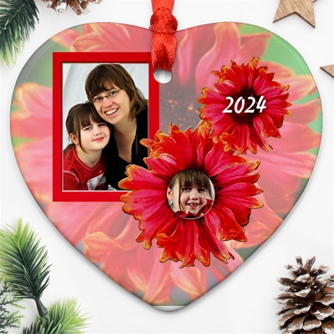 My Garden Heart Ornament By Patricia W Front
