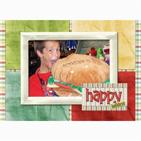 Happy Holidays 7x5 104 By Lisa Minor 7 x5  Photo Card - 1