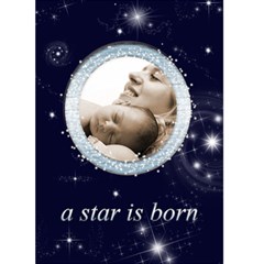 A Star is Born New Baby Announcement card 7 x 5 - Greeting Card 5  x 7 