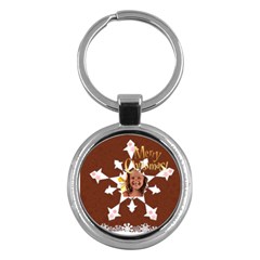 snow xmas - Key Chain (Round)