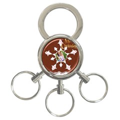 snow xmas - 3-Ring Key Chain