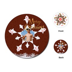 snow xmas - Playing Cards Single Design (Round)