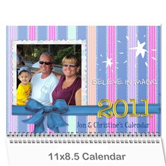 christine xmas calendar present - Wall Calendar 11  x 8.5  (12-Months)