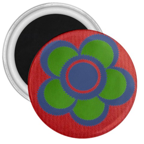 Christmas Flower Magnet Front